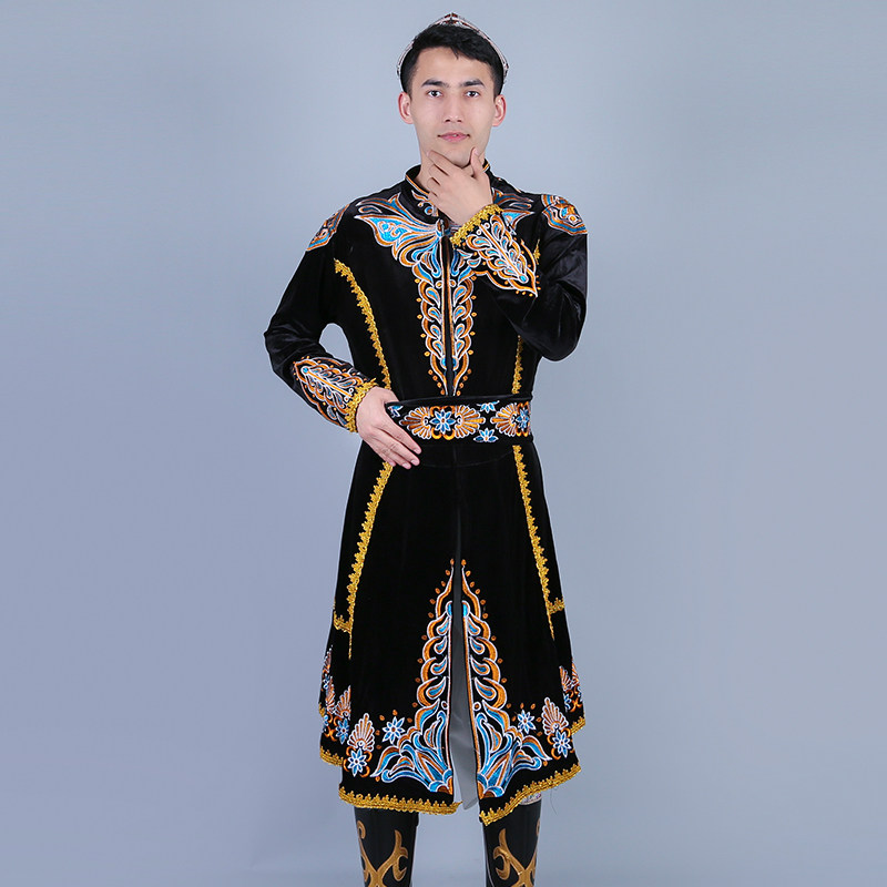 高档款维族舞蹈男长马甲两件套带腰带民族风服装新疆舞蹈舞台服装,男装,其他民族服装,淘宝优惠券,粉丝福利购,淘宝优惠卷