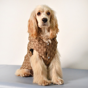 狗狗衣服连帽棉衣泰迪比熊柯基腊肠西高地美卡小型犬衣服冬季 保暖