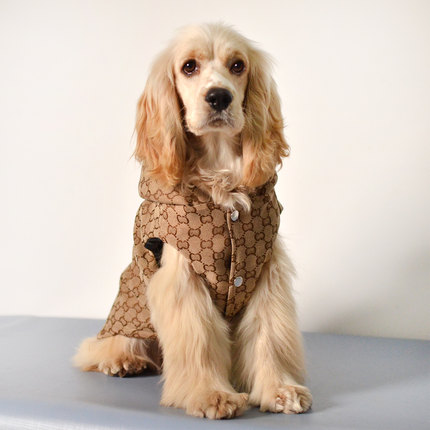 狗狗衣服连帽棉衣泰迪比熊柯基腊肠西高地美卡小型犬衣服冬季保暖