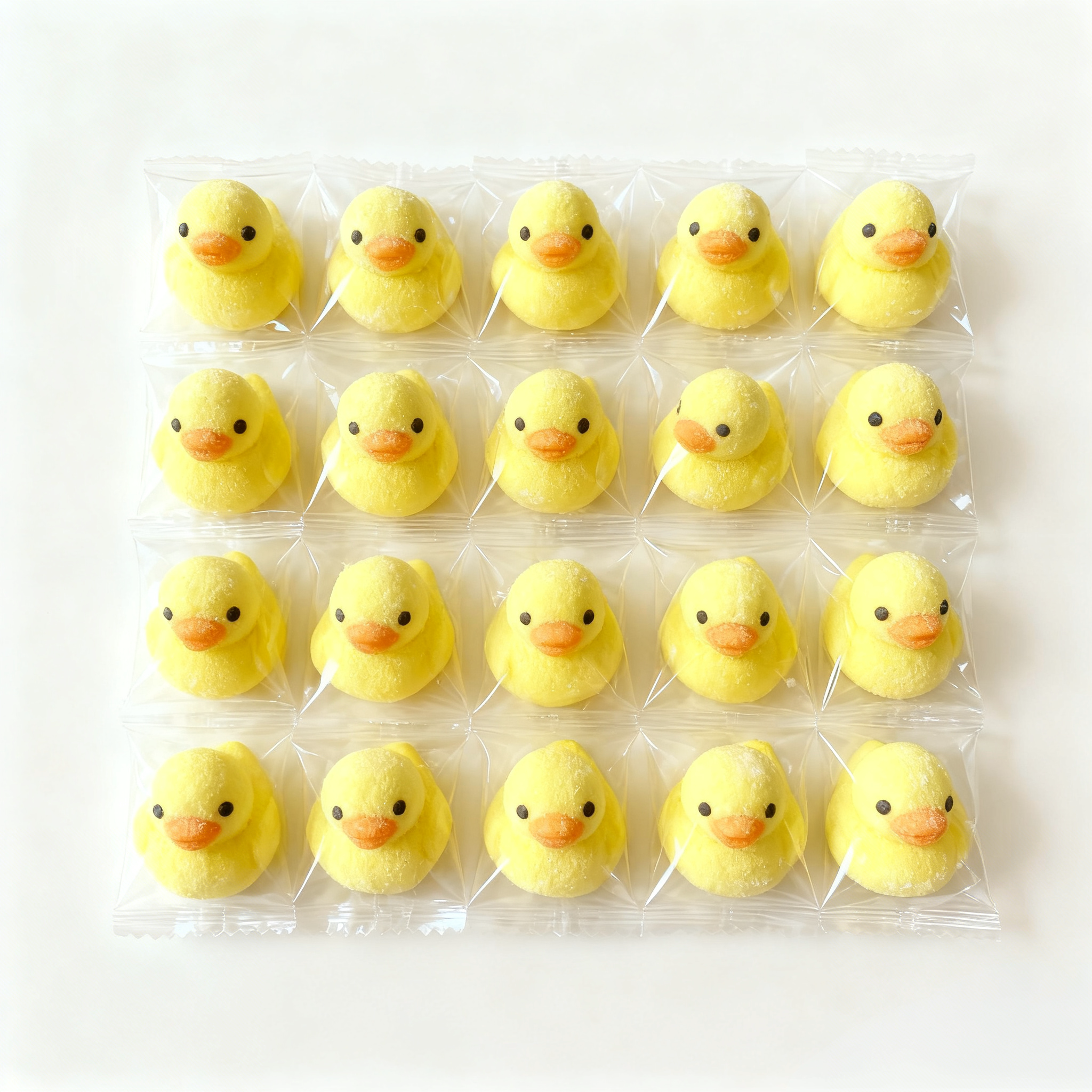 网红3D小黄鸭棉花糖烘焙蛋糕装饰咖啡奶茶伴侣糖果摆地摊幼儿园