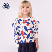 女童休闲卫衣 Petitbateau小帆船童装 A0E7C01 2025秋冬