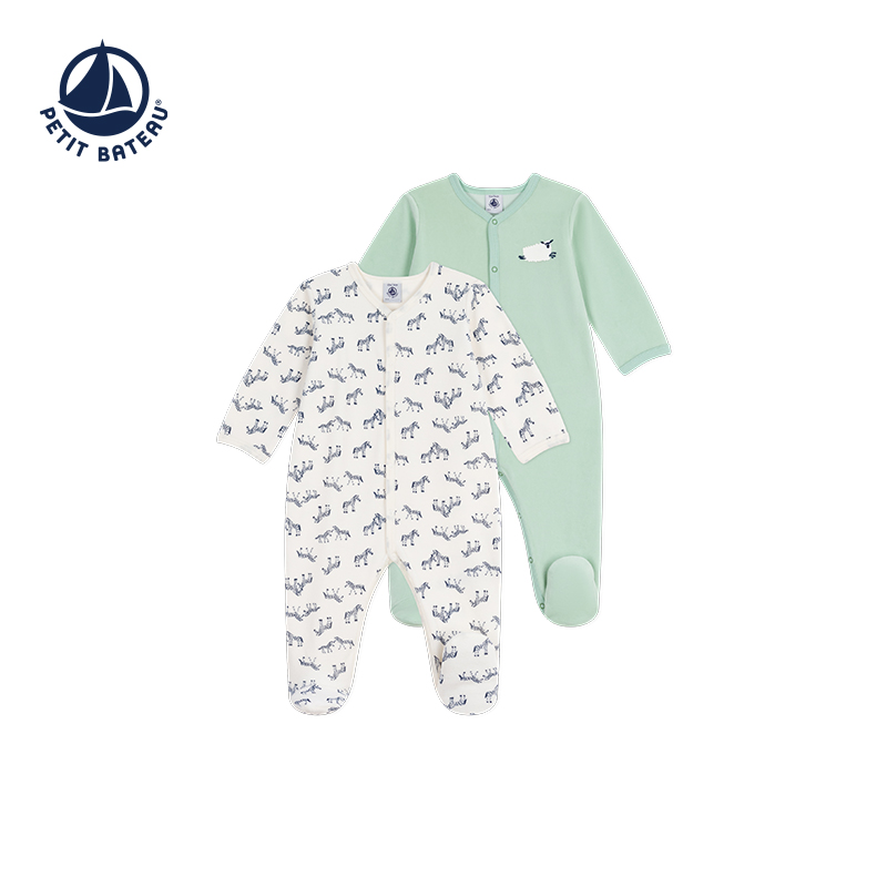 petitbateau新品婴幼儿连体衣