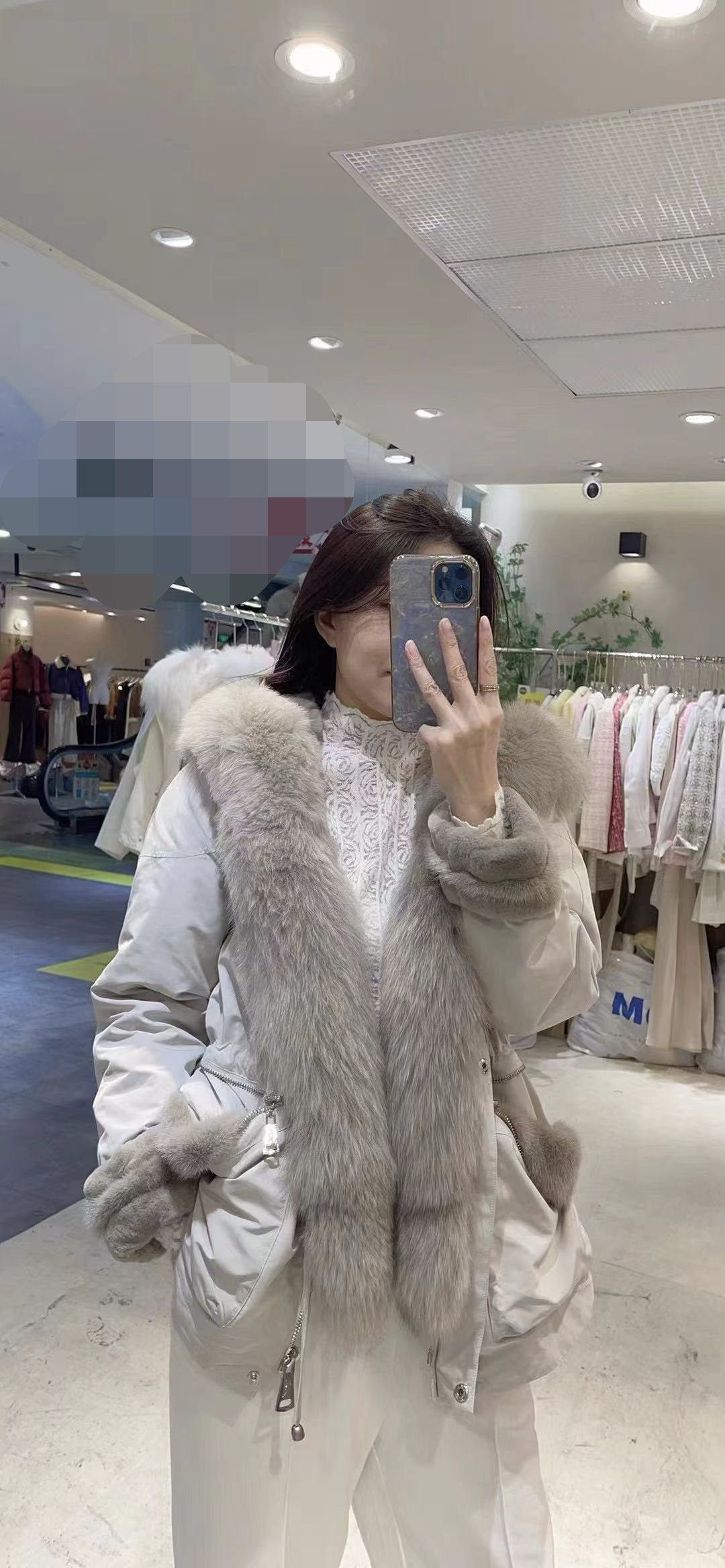 冬款时尚百搭显瘦羽绒服女价格私信羽绒服派克服fEIYASHI