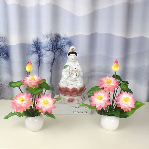 供佛莲花供奉假花佛台荷花观音花