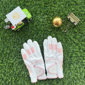 儿童高尔夫手套球童双手青少年防滑耐磨防晒男童女童超纤布左右手