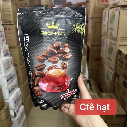 越南咖啡豆进口Rock-King咖啡豆深度烘焙炭烧纯咖啡豆500g袋