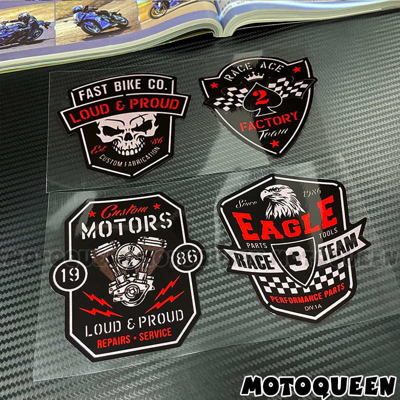 适用复古风贴纸哈雷太子印第安力帆高金奔达摩托车装饰个性贴花