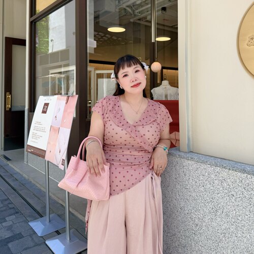 不规则上衣透视波点设计感上衣女