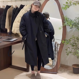显瘦中长款 2025秋冬新款 风衣外套胖妹妹百搭休闲棉服上衣 女装 大码