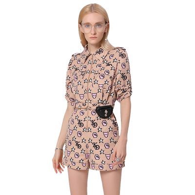 kodice印花拉链连体裤商场同款