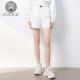 kodice秋冬新品 流行 休闲运动百搭时尚 白色印花松紧腰短裤 A字裤