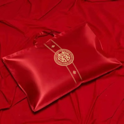 结婚枕芯包装袋枕头棉被喜被收纳袋大红色喜庆陪嫁四件套手提袋