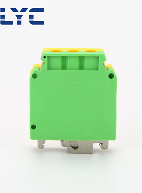 USLKG35 UK35JD UK35 黄绿接地接线排 直通式接线端子绝缘端子排