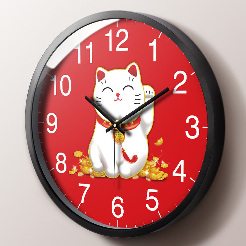办公室门市时钟客厅餐馆招财猫