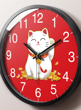 办公室门市时钟客厅餐馆招财猫
