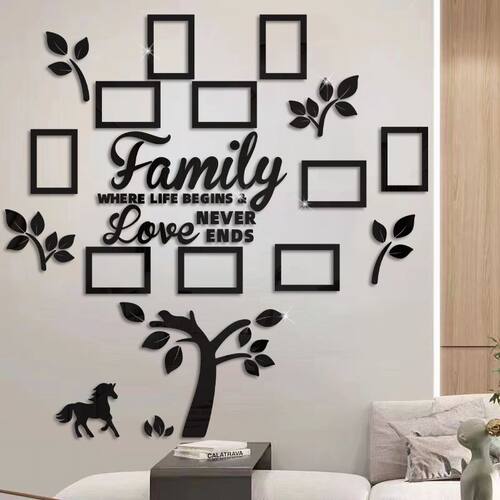 M283款3 独角兽款family相框 亚克力墙贴 希音代发 TEMU贴标签