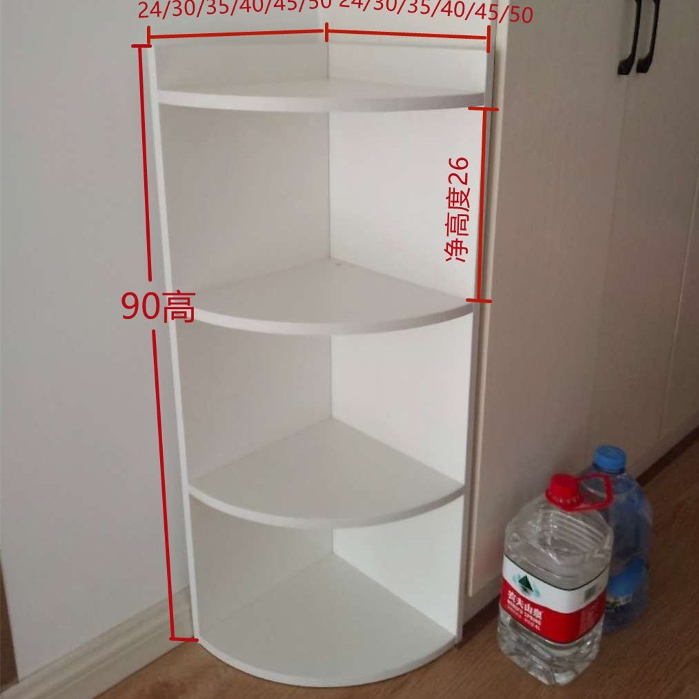 角柜三角柜储物柜收纳柜厨房收藏架弧形柜边柜调料架3层拐角架