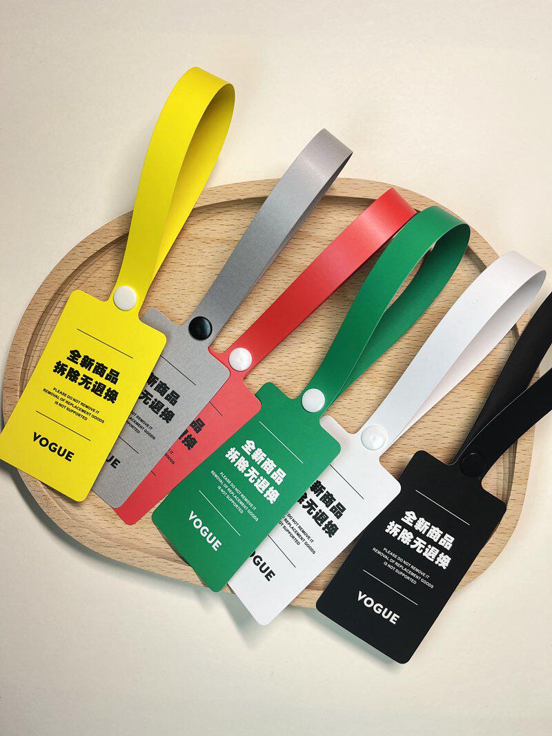 防盗扣防拆吊牌定做一次性防调包调换标签服装衣服pvc吊牌定制