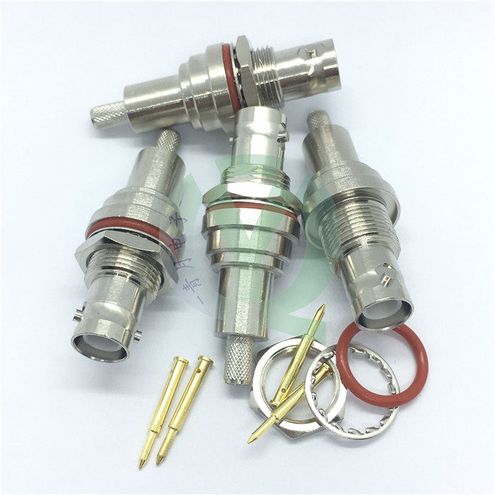 SHV母头高压5000V耐压BNC母5KV五千伏大功率同轴信号电缆线接插头