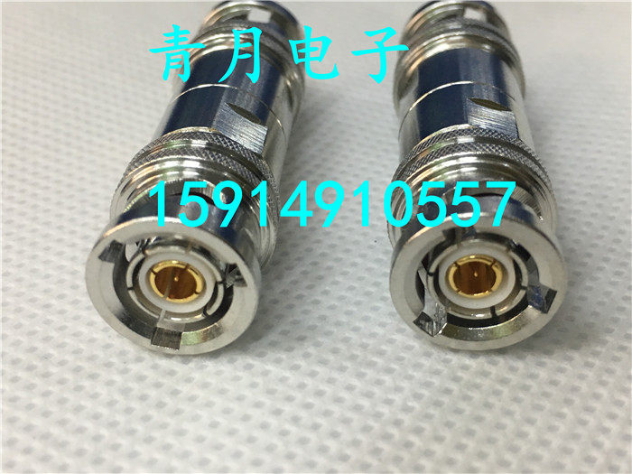 三同轴BNC-JJ直通公对公转接头 BNC公转公双三卡口三轴三爪TRIAX