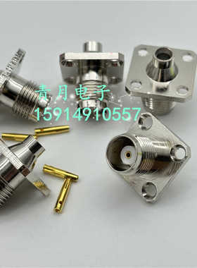 TNC-KFB3 TNC母头小方板SFX50-3 RG402 141焊接RF同轴半柔半钢线