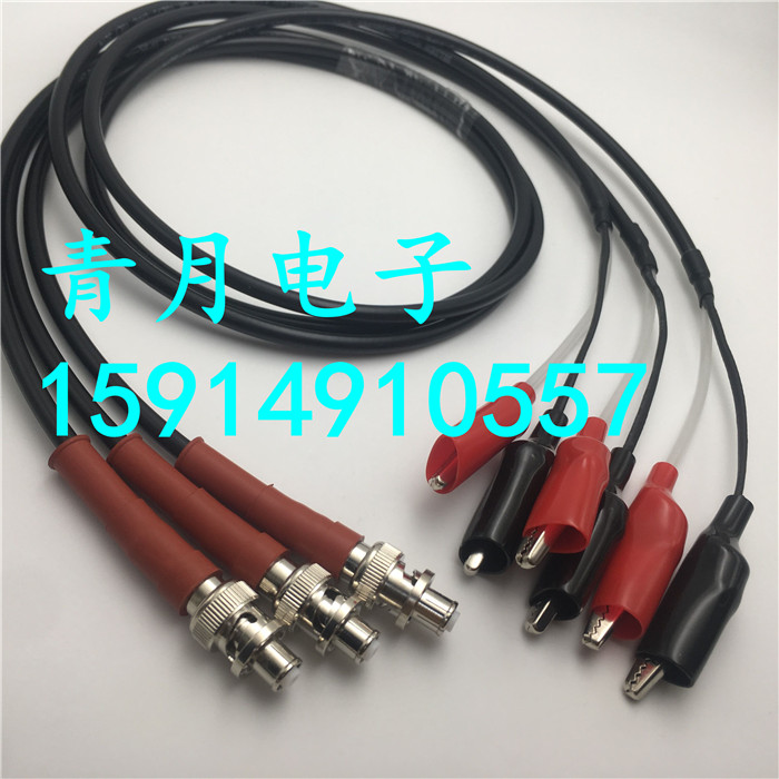 SHV高压5000V公头转双鱼夹耐压测试线 5KV BNC柔软RG58同轴信号线