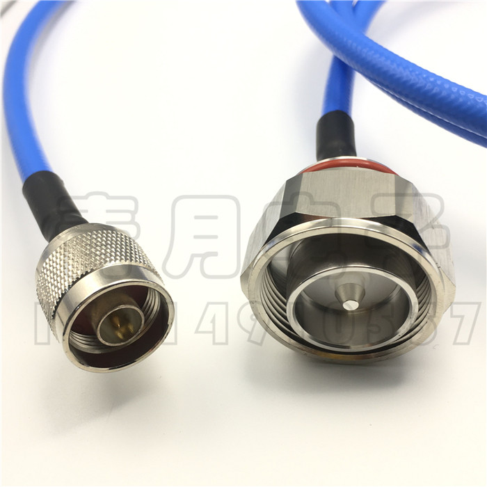 DIN/N-JJ大功率基站通信7/16公L16头转N公RF连接线 50-5半柔线7MM
