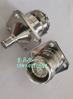 Mini DIN 4.3-10母转SMA母 4.3/10-SMA-KKF 4孔法兰转接器 低互调