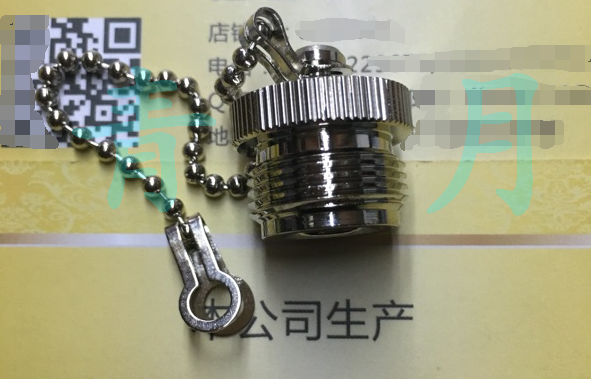 优质纯铜 N公金属防尘帽 N型防尘保护罩 L16公头防护套 N堵头带链