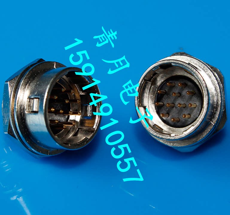 hrs广濑12芯针孔航空插座 ccd工业相机面板插座 m11机箱固定母座