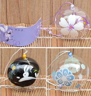 风铃日本和风挂饰挂件樱花多款 四季 开店创意礼品陶瓷玻璃风铃日式