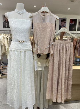 广州U.me良新中式淑女套装26年夏套装(配腰带)(两件套)