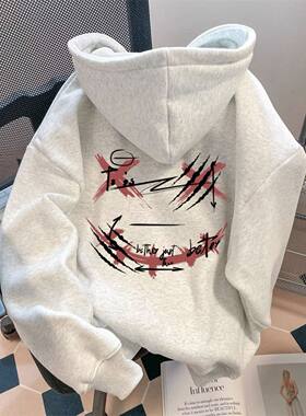 银狐绒聚群韩版宽松显瘦连帽卫衣