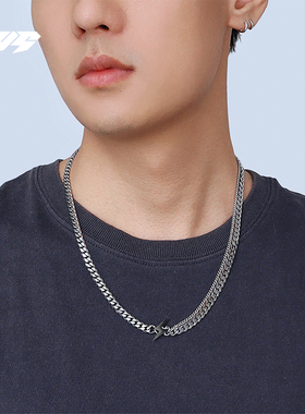 EBYG新生之力项链潮男小众设计闪电个性拼接锁骨链嘻哈坠链