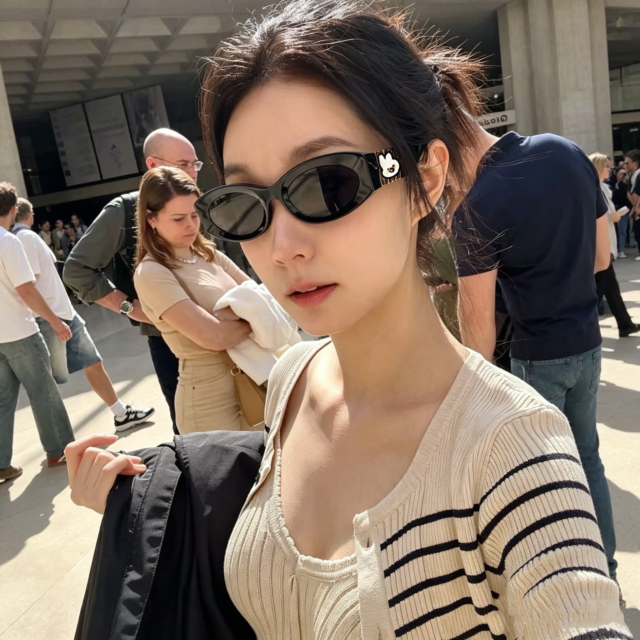 CBENJO/好看！miu系露丝同款11W太阳镜富家千金廓形防紫外线墨镜