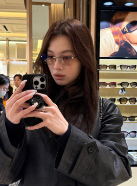 CBENJO/绝美 富家千金感墨镜温柔裸色无边框太阳镜轻巧百搭太阳镜