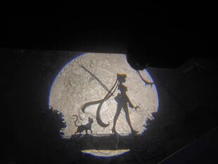 迎宾灯车门氛围灯下车投影免接线自动美少女卡通可爱汽车装饰用品