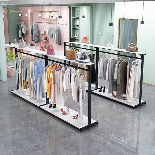 中岛架铁艺展示架落地架侧挂