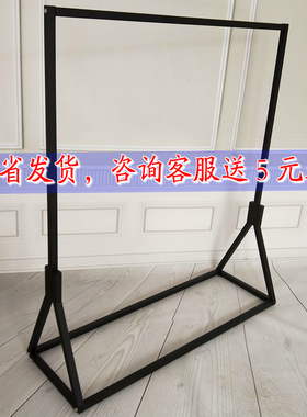 铁艺衣架服装店男女货架展示架落地式中岛架侧挂架衣服架子单杠
