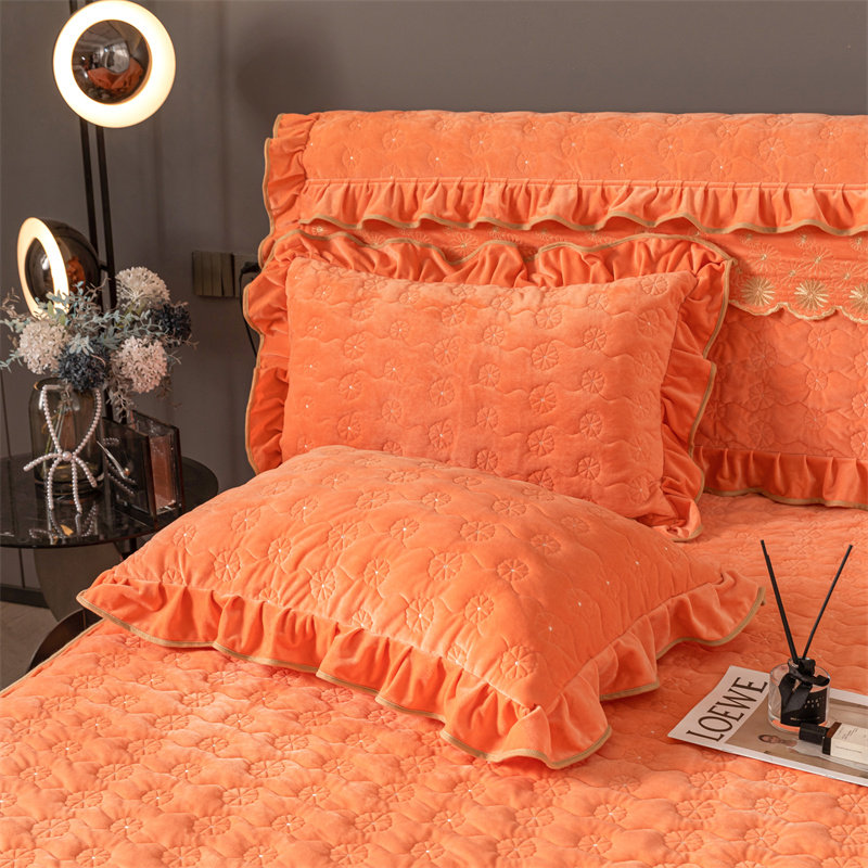 水晶绒保暖枕套一对装秋冬夹棉加厚法兰绒牛奶绒单双人枕芯套枕皮