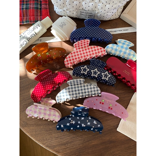 Busan法式复古少女emijay醋酸抓夹时尚小众高级感发夹鲨鱼夹发饰