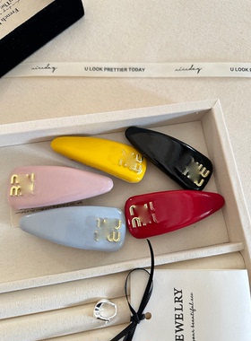 Busan fever娜娜同款字母发夹少女糖果色弹簧夹侧边刘海夹发饰女