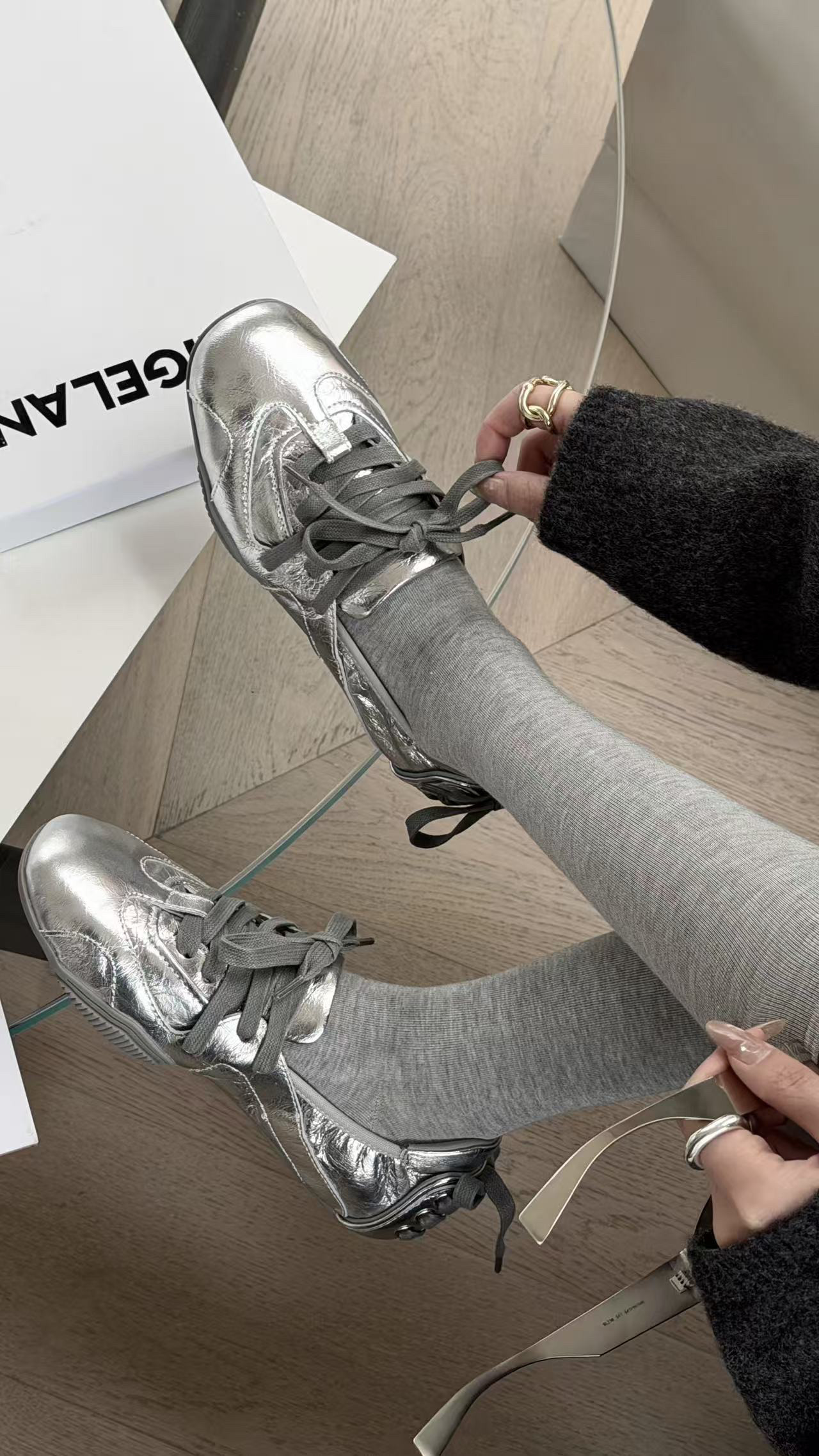 诗歌兰真皮女鞋2026春季新款时尚百搭平底系带休闲鞋芭蕾舞鞋单鞋,女鞋,时尚芭蕾鞋,淘宝优惠券,粉丝福利购,淘宝优惠卷