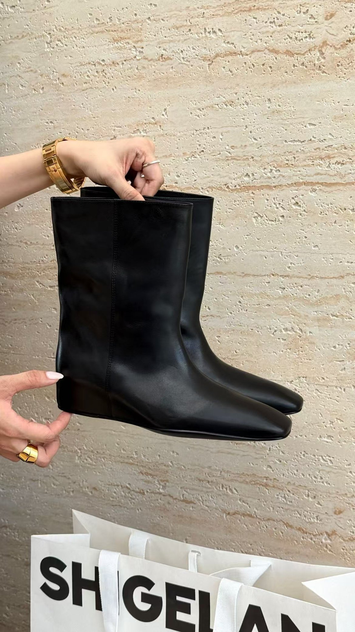 诗歌兰真皮女靴2025秋季新款时尚百搭舒适方头切尔西靴短靴时装靴,女鞋,切尔西靴,淘宝优惠券,粉丝福利购,淘宝优惠卷