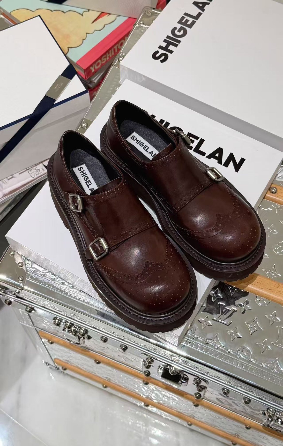 诗歌兰真皮女鞋2026新款时尚百搭舒适厚底增高乐福鞋英伦风皮鞋潮,女鞋,浅口单鞋,淘宝优惠券,粉丝福利购,淘宝优惠卷