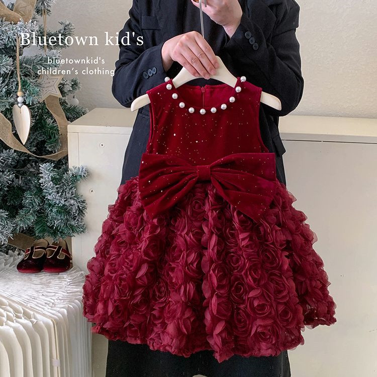 拜年服女童连衣裙冬季儿童丝绒礼服背心裙宝宝洋气加绒红色公主裙,童装/婴儿装/亲子装,连衣裙,淘宝优惠券,粉丝福利购,淘宝优惠卷