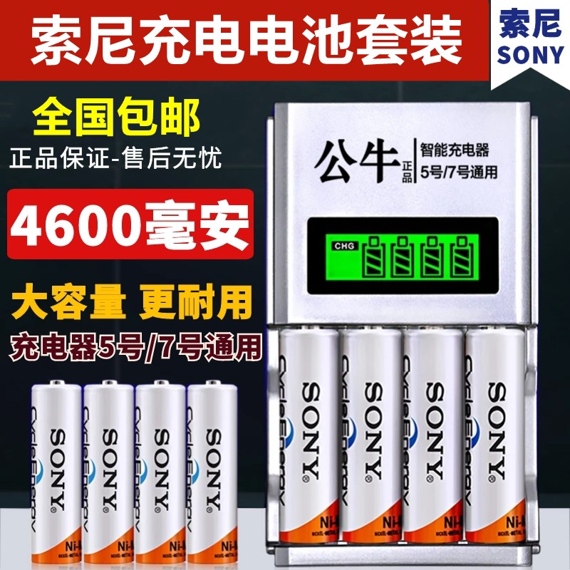7话筒索尼号KTV充电电池玩具车进口日本4600毫安5号电池充电电池