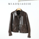 小羊皮皮夹克 短款 欧货高级感油蜡羊皮真皮皮衣外套女2025秋季 新款