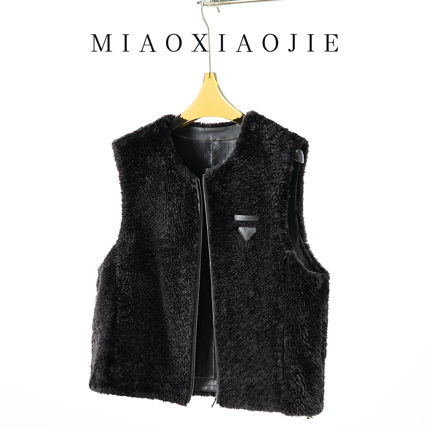 真毛羊羔毛皮毛一体皮草毛毛马甲