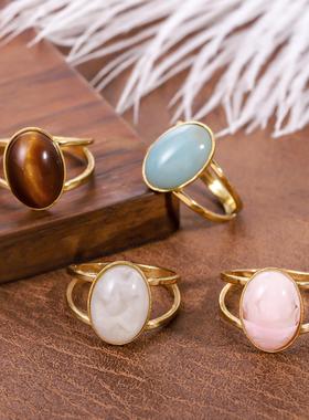 艾芙乐金色四叶草莫桑石戒指s925